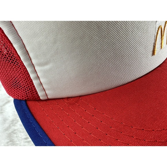 Vtg 1984 USA Olympic McDonalds Rare Issue Employee Mesh Trucker Snapback Cap - Picture 11 of 16